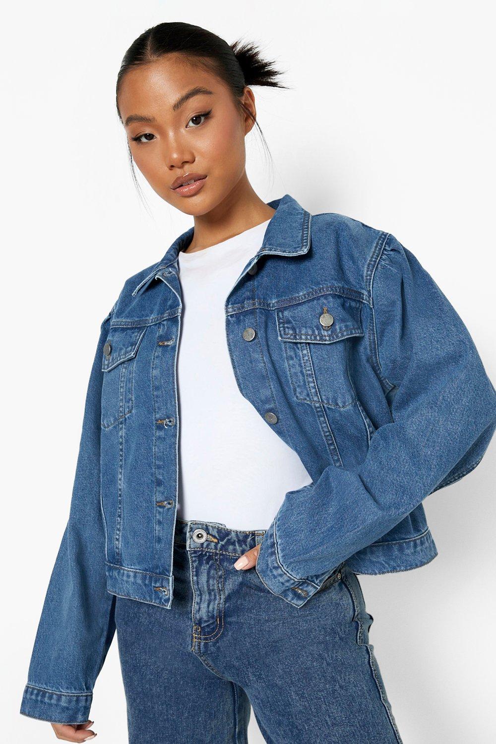 Puff sleeve denim 2025 jacket uk